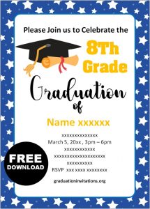 Free Printable 8th Grade Graduation Invitations Templates Graduation ...