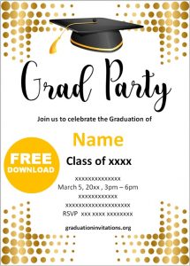 Free Printable College graduation invitations Templates Graduation ...