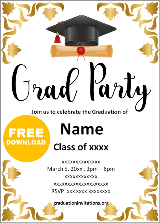 Free Printable College Graduation Invitations Templates Graduation Invitations