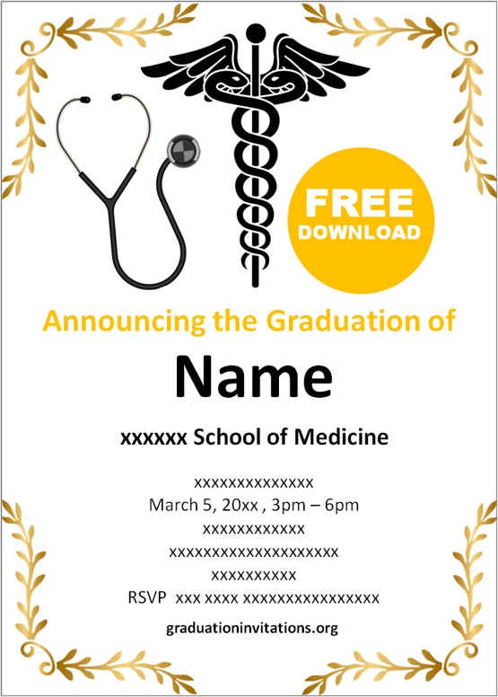 Doctor graduation invitations