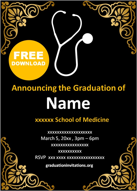 Medical School Graduation Invitation