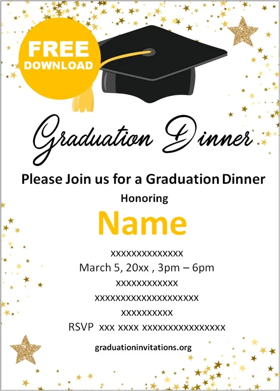 graduation dinner invitations
