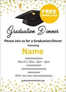 Free Printable Graduation Dinner Invitations Templates Graduation ...