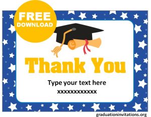 Free Printable Graduation Thank You Cards Templates Graduation Invitations