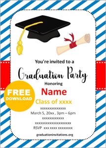 Free Printable High School Graduation Invitations Templates Graduation ...