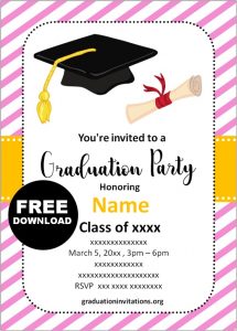 Free Printable Journalism Graduation Invitations Templates Graduation ...