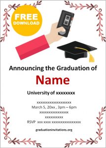 Free Printable Journalism Graduation Invitations Templates Graduation ...