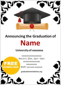 Free Printable Journalism Graduation Invitations Templates Graduation ...