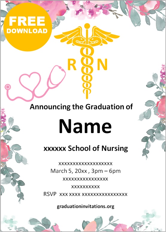 Free Printable Nursing Invitations