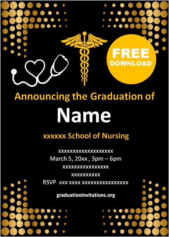 nursing graduation invitations templates