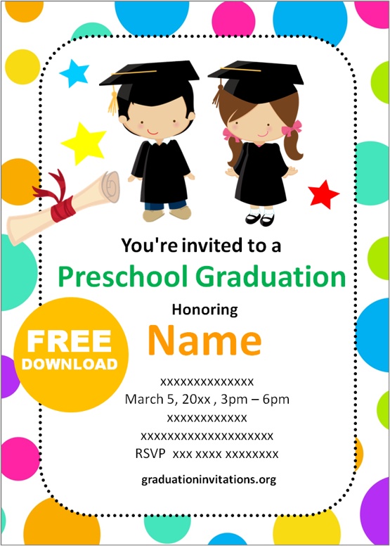 preschool Graduation Invitations Templates